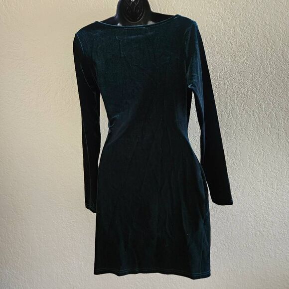 NWT Cider Velvet Boat Neck Ruched Mini Dress - Picture 7 of 9